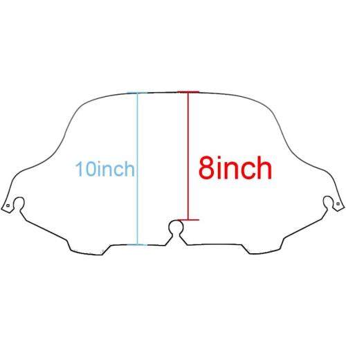 WYNMOTO Clear 8 Wave Windshield Windscreen Compatible for 1996-2013 Harley Davidson Touring Street Glide Electra Glide FLHT FLHTCU Ultra Classic Glide FLHX FLHTK 96-13 (Tint)