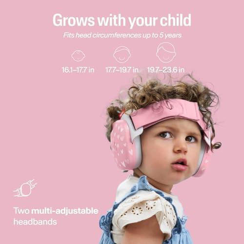 Alpine Muffy Baby Ear Muffs Noise Protection | Toddler Ear Protection | For babies up to 5 years | 24dB | Baby Hearing Protection | Noise Reduction | Adjustable Headband | Baby Essentials New Mom