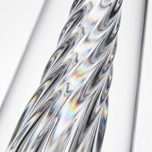 Clear Borosilicate Glass Cone Component - Precision Geometric Glass Art Supply for DIY Crafting, Stained Glass Making, Heavy Wall Construction (Clear)