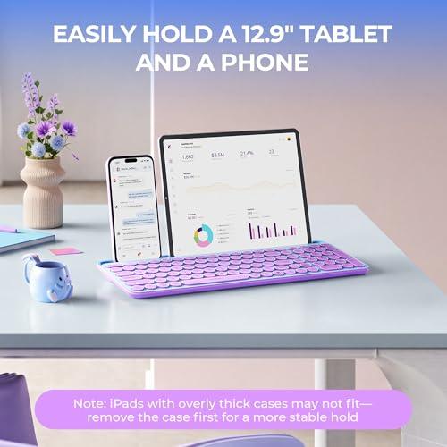 seenda CU-301 Bluetooth Keyboard for iPad,Blue&Purple