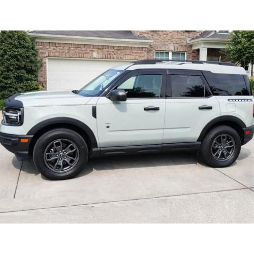2021-2026 Tape-On Rain Guards for Ford Bronco Sport Side Window Visor Deflectors Sport Big Bend Outer Banks Badlands Heritage 2022 2023 2024 2025