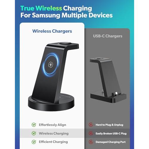 Wireless Charger for Samsung: 3 in 1 Wireless Charging Station