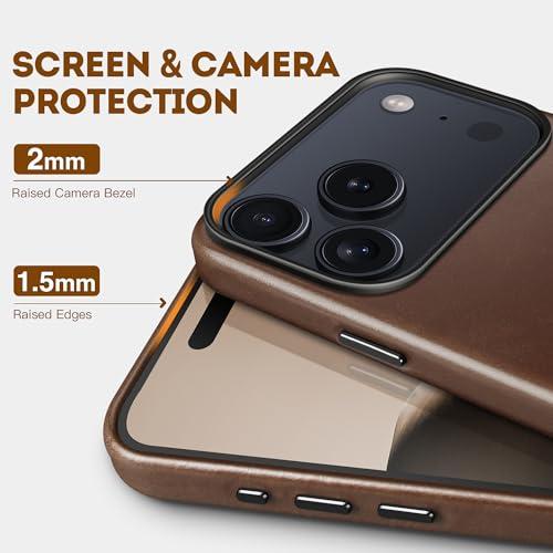 Leather Case Compatible with iPhone 17 Pro Max 6.9'', Rustic Brown