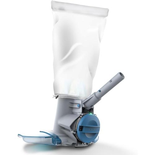 KOKIDO (2024 New) Rechargeable Heavy-Duty Pool Vacuum, 8X Suction, Standard and Fine Filter Bags XTROVAC 910 Bundle with Pool Brush Head