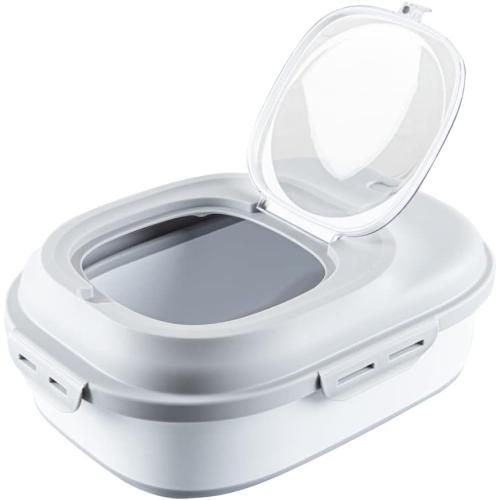 Restaurantware-17.7 x 13 x 14.8 Inch Collapsible Container, 1 Durable Storage Container - Built-In Handles, Gray Plastic Household Organizer With Handles, Collapsible, For Home Purpose And More