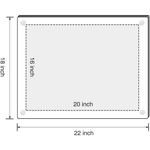 NIUBEE Clear Acrylic Wall Mount Floating Frameless Picture Frame Up to 16x20 Photo for Poster Photography Frames-Double Panel(Full Frame is 18.5x22.5 inch)