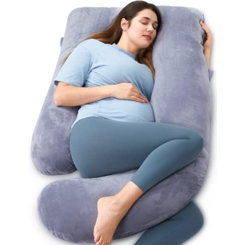 Momcozy Pregnancy Pillow for Sleeping - U Shaped Full Body Maternity Pillow