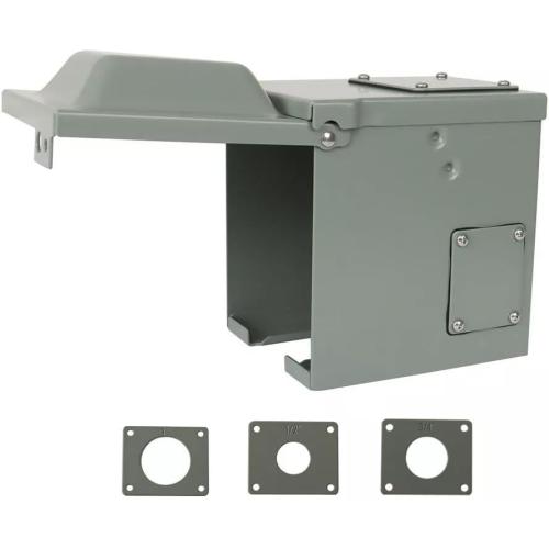 [Cars Parts] Enclosed Lockable Weatherproof Outdoor 50A 125/250 Volt RV/EV Power Outlet Box [Easy to Replace]