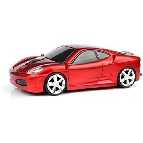 Jinfili Sleep Sport Car Shaped Wireless Computer Mouse Ergonomic Gaming Optical Mouse USB 2.4G Mini Receiver Office Accessories for PC Windows Laptop Notebook Mac