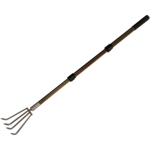 Stainless Steel Garden Claw rake Multifunctional rake, Lengthened Aluminum Alloy Handle, can be Used for Weeding and loosening the Soil in the Garden, and can Also be Used for Treasure Digging