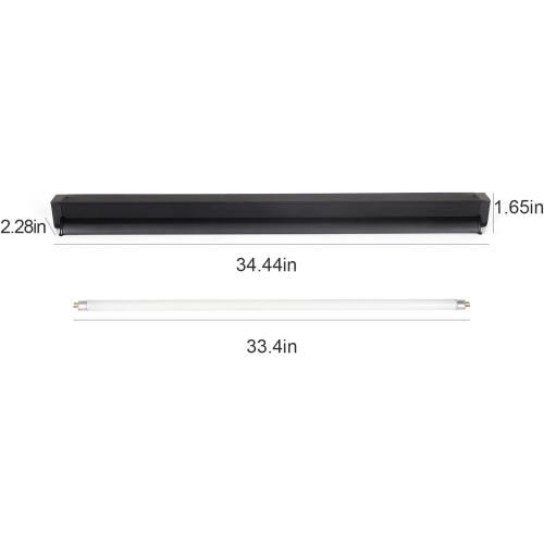 REPTI ZOO T5 HO UVB Lighting Combo Kit, Terrarium Hood Comes with Desert 10.0 UVB T5 Lamp (39W)