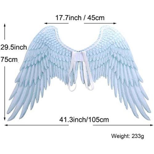 Alodidae 3D Angel Wings Costume with Elastic Straps Halloween Party Mardi Gras Cosplay Accessory