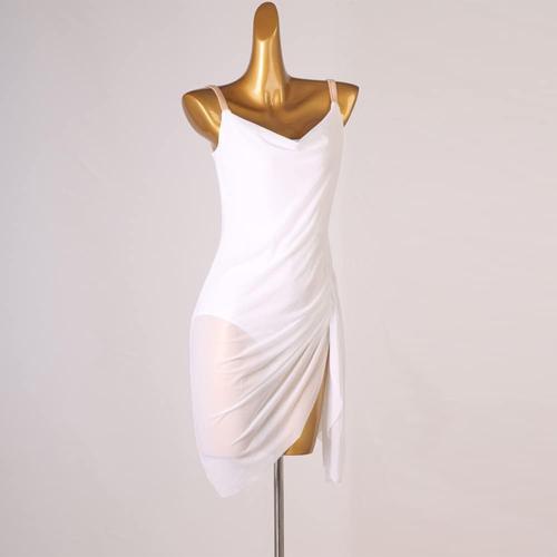 Women Medium Latin Dance Dress Salsa Tango Dancing Practice Dresses Backless