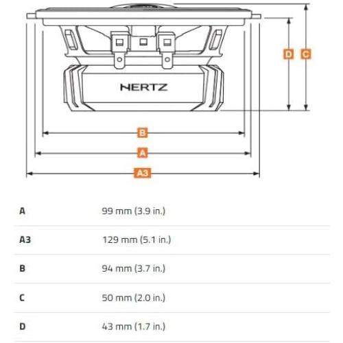 Hertz Dieci Series DCX-1003 4 Two-Way Coaxial Speakers - Pair