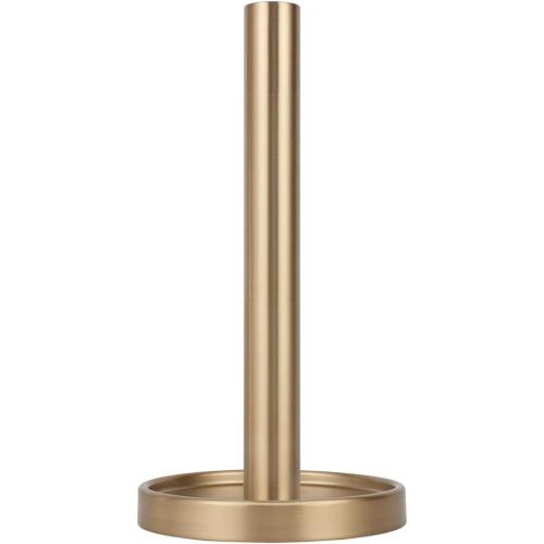Ivilon Countertop Paper Towel Stand - Steady and Easy Tear - Fits All Paper Towel Rolls - Warm Gold