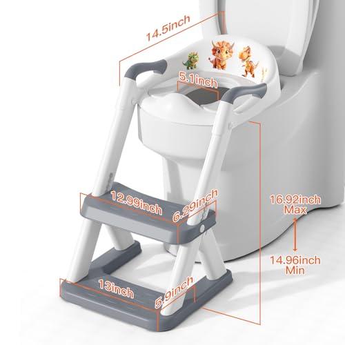 SKYROKU Potty Training Toilet, 2-in-1 Anti-Slip Seat with Step Stool