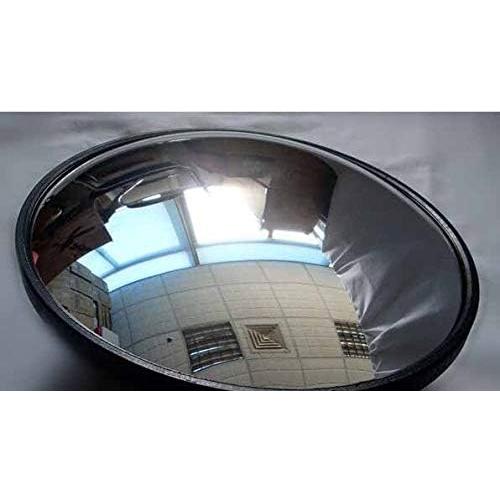 Under Vehicle Inspection Mirror Under Car Mirror - 12-Inch Diameter Security Mirror with Wheels and LED Light