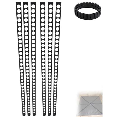 Pitch Shower Kit Sticks for Pitch,Quick Pre Sloped Shower Pan Kit | For Shower Floor Mortar Bed w/Water Drainage Slope,Shower Slope Kit w/Center Ring & 6 Float Stick System for Shower Building