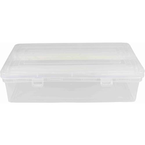 Clear Plastic Bangle Storage Box with 2 Rod Partitions, Transparent Jewelry Organizer for Bangles, Bracelets, Travel-Friendly Chudi Box