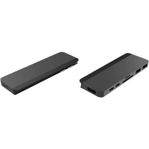 Hyper - New HyperDrive Duo 7-in-2 Hub - USB-C for MacBook Pro/Air - HDMI 4K60Hz HDR, USB-C 40Gbps 100W PD, USB-A 5Gbps, MicroSD/SD 3.0 UHS-I 104MB/s, 2 x USB-A 5Gbps - Space Gray