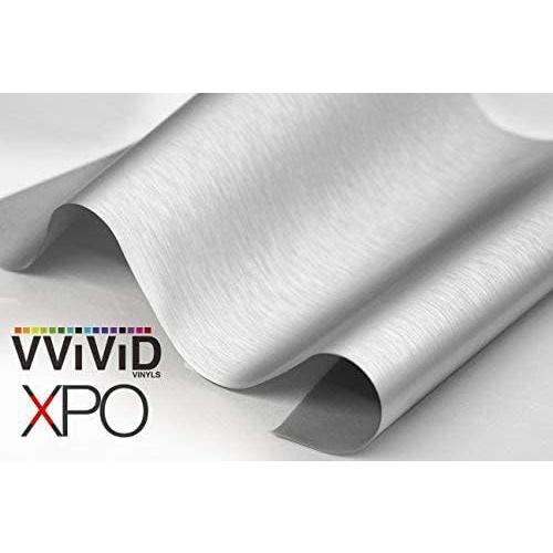 VViViD® XPO Silver Brushed Steel Car Wrap Vinyl Roll with Air Release Technology (10ft x 5ft)