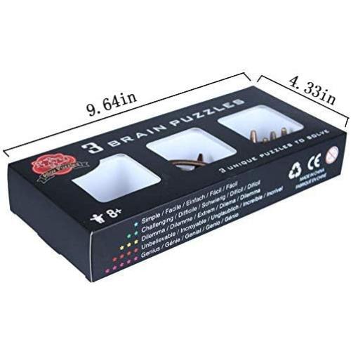 Brain Teaser Puzzle for Adults Puzzles Metal Hole Lock Adult Educational Toy Jigsaw IQ Puzzle (Ferrous)