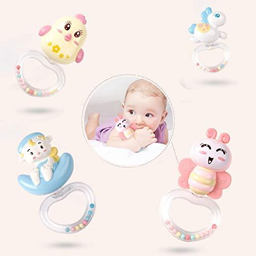 Baby Musical Crib Mobile with Timing Function Projector and Lights,Hanging Rotating Rattles and Remote Control Music Box with 150 Melodies,Toy for Baby (Blue)