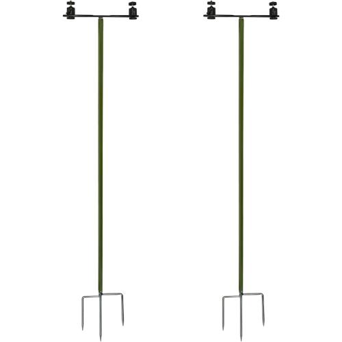 Trail Camera Stand 1/4 Tripod Multi-Pivot Stable Rugged Steel Hunting Trail Camera & Solar Pak Battery Mounting Post (2)