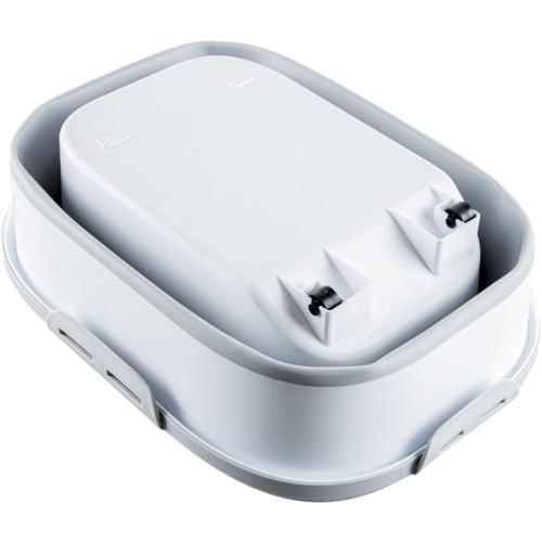 Restaurantware-17.7 x 13 x 14.8 Inch Collapsible Container, 1 Durable Storage Container - Built-In Handles, Gray Plastic Household Organizer With Handles, Collapsible, For Home Purpose And More