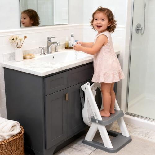 SKYROKU Potty Training Toilet, 2-in-1 Anti-Slip Seat with Step Stool