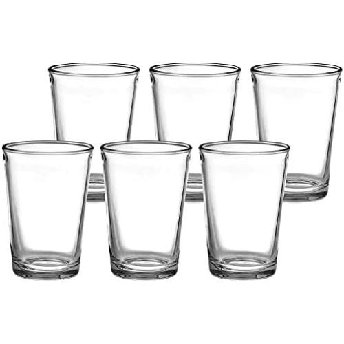 Aegean Juice Glass Set of 6 – 190ml Lead-Free Clear Glassware for Water, Juice, Cocktails – Durable, Elegant Drinking Glasses for Home & Party Use