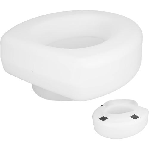 Raised Toilet Seat with Secure Locking, Elevated Universal Fit Commode Riser for Seniors & Mobility Support, Non Slip Bathroom Safety Seat (300lbs Capacity)
