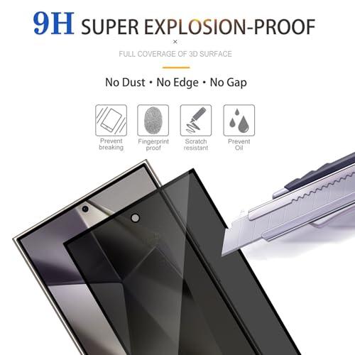 2 Pack Privacy Screen Protector for Samsung Galaxy S24 Ultra