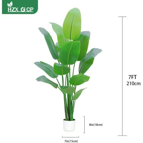 Bird of Paradise Plant Artificial 7ft,Faux Plants Indoor Tall with 13 Trunks - The Perfect Indoor Silk Floor Plant for Home Decor in Living Room, Office, and Bedroom (7FT Bird of Paradise)