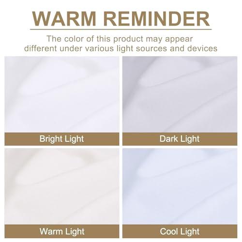 100% Blackout Shield Linen Blackout Curtains for Bedroom 108 Inches Long, Back Tab/Rod Pocket Living Room Drapes, Thermal Insulated Blackout Curtains 2 Panels Set, 50 W x 108 L, Bright White