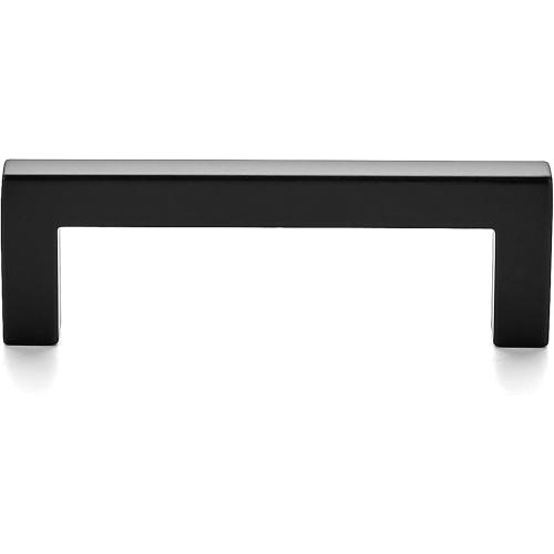 Ravinte 30 Pack Size 3 inch  Solid 3 Inch Center to Center Slim Square Bar Drawer Handles Kitchen Cabinet Handles Black Drawer Pulls Kitchen Cabinet Hardware Matte Black Dresser Pulls for Cupboard