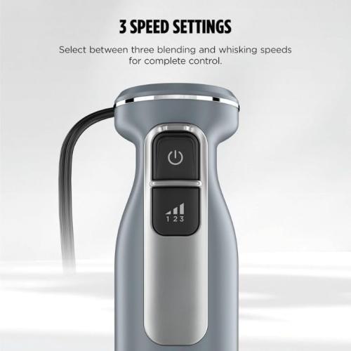 Power Duo Immersion Blender, 650-Watt Motor with 3 Speeds, Handheld Blender and Whisk for Soups, Sauces, and Smoothies