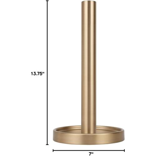 Ivilon Countertop Paper Towel Stand - Steady and Easy Tear - Fits All Paper Towel Rolls - Warm Gold