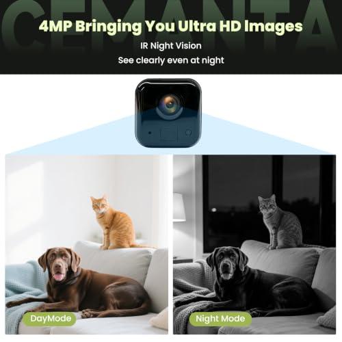 4MP Mini Hidden Camera with Long Battery Life,Nanny Cam for Home