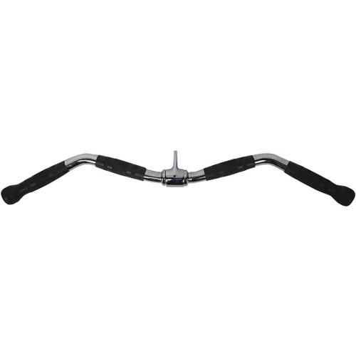 Lat Bar Cable Machine Attachment, Curl Pulldown Bar with Full Rotation and Rubber Handle for Gym, Strength Workout, Body Training, Muscle Building, 30 Inch