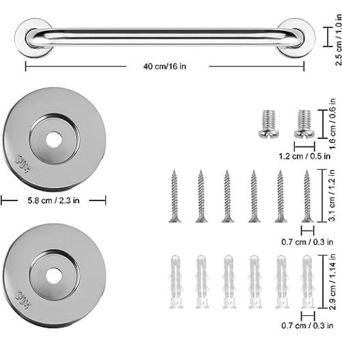 supregear Grab Bars for Bathtubs and Showers, Anti Slip Bathroom Grab Bars for Seniors, 304 Stainless Steel Safety Shower Handle, Toilet Handicap Elderly Assist Bathroom Wall Handle, 28 inch