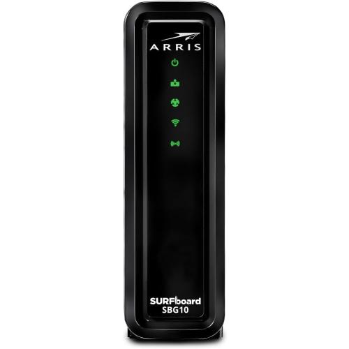ARRIS (SBG10) - Cable Modem Router Combo - DOCSIS 3.0 16 x 4 Gigabit & AC1600 WiFi, For Comcast Xfinity, Cox, check with ISP for compatibility [Not for Spectrum] 400 Mbps Max Internet Speeds