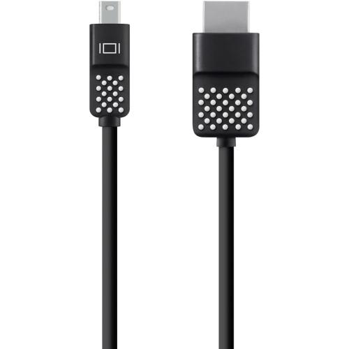 Belkin Mini Displayport To HDMI Cable 12ft - Compatible With 4k Monitors - HDMI to Displayport Cable - DP To HDMI Cable - Connect TV & Monitors to MacBook Pro, Surface Pro & More (Black/White)