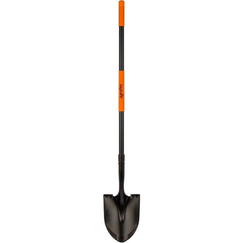 Shovel for Digging, Metal Shovel with Long Fiberglass Handle, Heavy Duty Shovel for Digging, 58 Inches