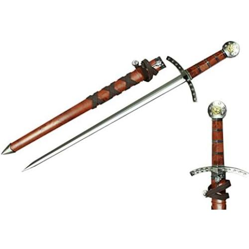 Prince Sword with Sheath,Crusader Knight Templar Short Sword - Historical Reproduction, Cast Metal Handle