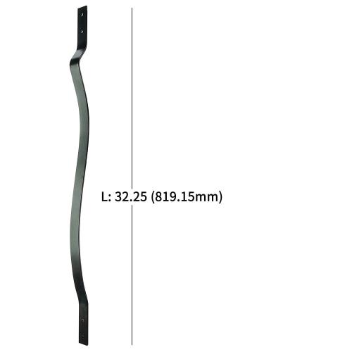 Deck Balusters 32-1/4 Inches Heavy Duty Iron Deck Balusters with Screws 51 Pack Metal Deck Spindles Balusters Iron Deck Spindles， Wave Arc Baluster for Outdoor Stair Deck Porch