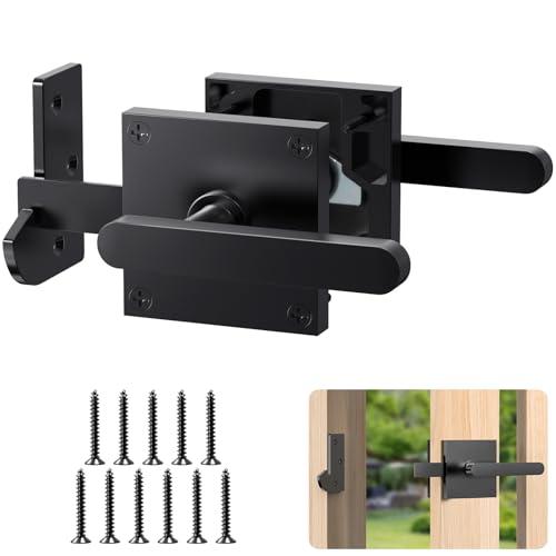 Double Sided Gate Latch, Heavy Duty Gate Latch for Wooden Fence