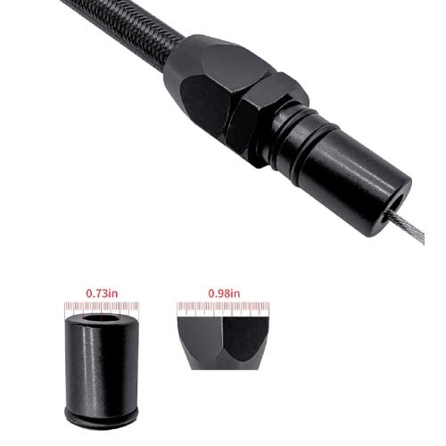 Firewall mounted transmission stainless steel oil dipstick with black housing - compatible with GM 4L80E Dipstick transmission LS LS1 LS3 LS6 LSX