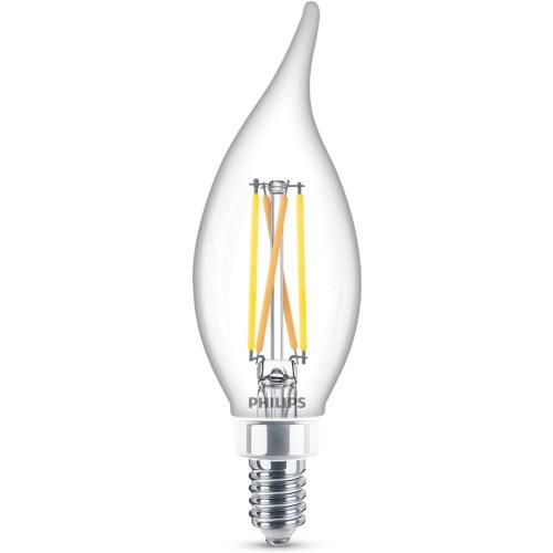 PHILIPS LED 40W BA11 E12 Base 3-Pack Ultra Definition Soft White (2700K) 300 Lumen (3.5W = 40W) Dimmable Frosted Flicker-Free Candelabra Light Bulbs