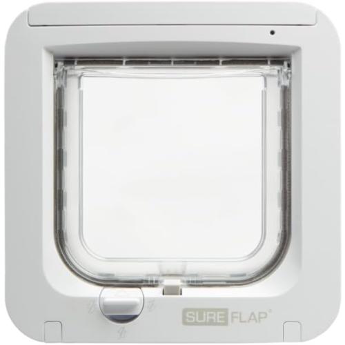 SureFlap - Sure Petcare Microchip Cat Flap, White, Scans Pet's ID on Entry, Check Your Cat's Size,Flap Opening is 4 3/4” (H) by 5 5/8” (W)